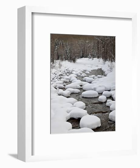 Snow Pillows on the Dolores River, San Juan National Forest, Colorado, USA, North America-James Hager-Framed Photographic Print