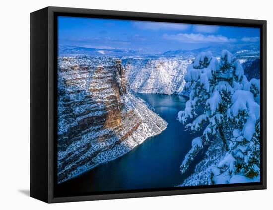 Snow, Red Canyon, Green River-Tom Till-Framed Premier Image Canvas