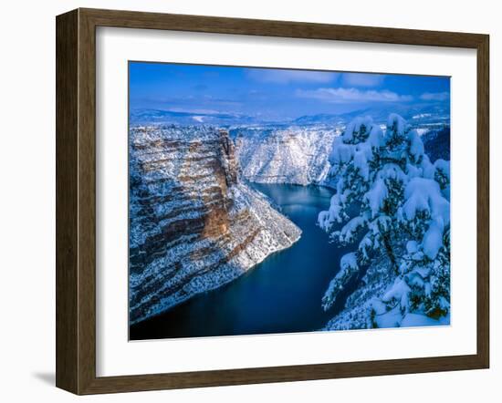 Snow, Red Canyon, Green River-Tom Till-Framed Photographic Print