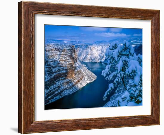 Snow, Red Canyon, Green River-Tom Till-Framed Photographic Print