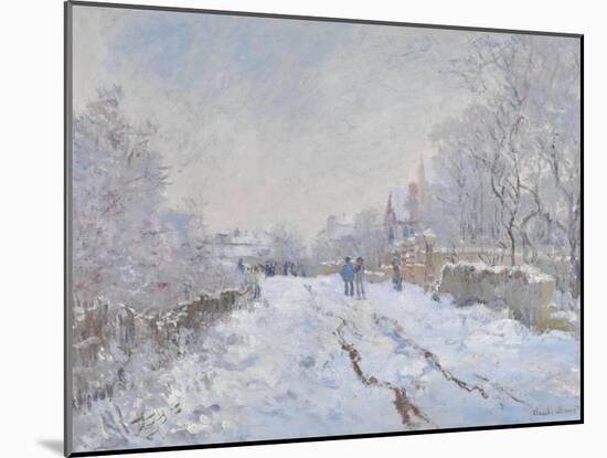 Snow Scene at Argenteuil, 1875-Claude Monet-Mounted Premium Giclee Print