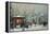 Snow Scene in Paris-Eugene Galien-Laloue-Framed Premier Image Canvas