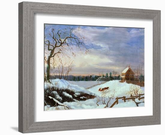 Snow Scene, New England-null-Framed Giclee Print