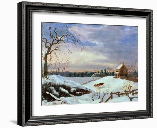 Snow Scene, New England-null-Framed Giclee Print