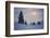 Snow Scenery, Conifers, the Sun, Cloudies, Dusk, Germany, Winter Scenery, Trees, Snow, Frost-Herbert Kehrer-Framed Photographic Print