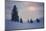 Snow Scenery, Conifers, the Sun, Cloudies, Dusk, Germany, Winter Scenery, Trees, Snow, Frost-Herbert Kehrer-Mounted Photographic Print