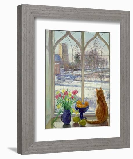 Snow Shadows and Cat-Timothy Easton-Framed Giclee Print