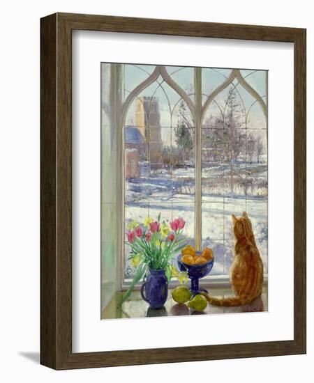 Snow Shadows and Cat-Timothy Easton-Framed Giclee Print