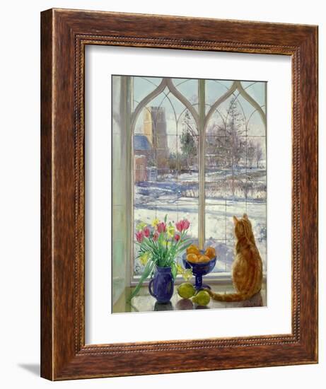 Snow Shadows and Cat-Timothy Easton-Framed Giclee Print