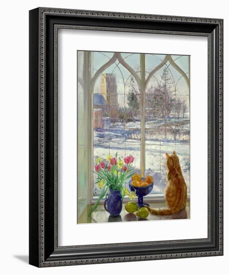 Snow Shadows and Cat-Timothy Easton-Framed Giclee Print