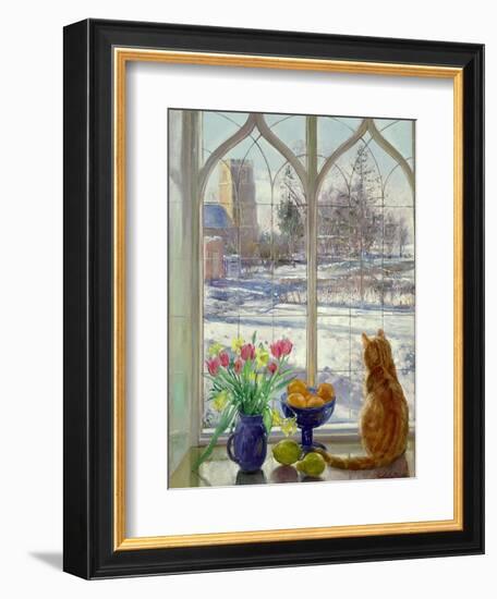 Snow Shadows and Cat-Timothy Easton-Framed Giclee Print