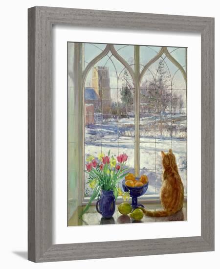 Snow Shadows and Cat-Timothy Easton-Framed Giclee Print