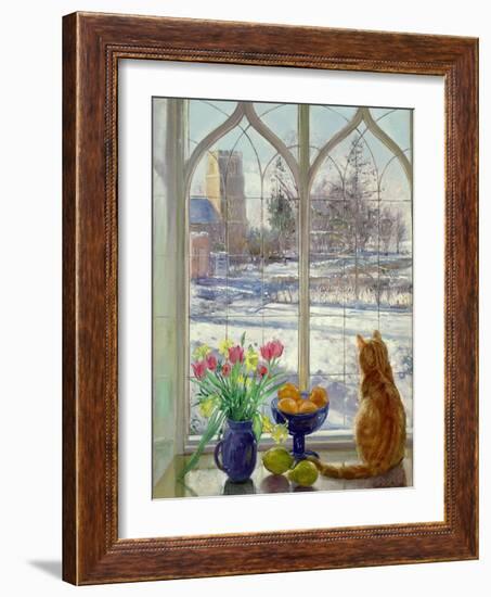 Snow Shadows and Cat-Timothy Easton-Framed Giclee Print