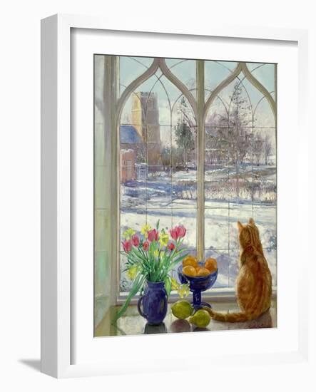 Snow Shadows and Cat-Timothy Easton-Framed Giclee Print