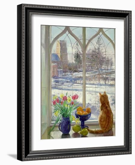 Snow Shadows and Cat-Timothy Easton-Framed Giclee Print