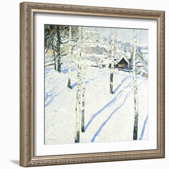 Snow Shadows-Malva-Framed Giclee Print