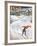 "Snow Skiier After the Falls," Saturday Evening Post Cover, January 25, 1947-Constantin Alajalov-Framed Giclee Print