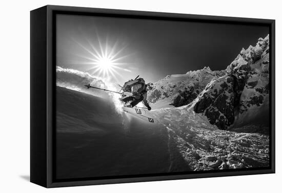 Snow splash over the edge-Sandi Bertoncelj-Framed Premier Image Canvas