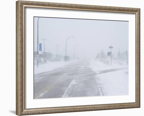 Snow Storm and Blizzard, Churchill, Hudson Bay, Manitoba, Canada, North America-Thorsten Milse-Framed Photographic Print