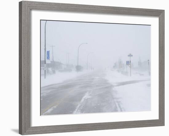 Snow Storm and Blizzard, Churchill, Hudson Bay, Manitoba, Canada, North America-Thorsten Milse-Framed Photographic Print