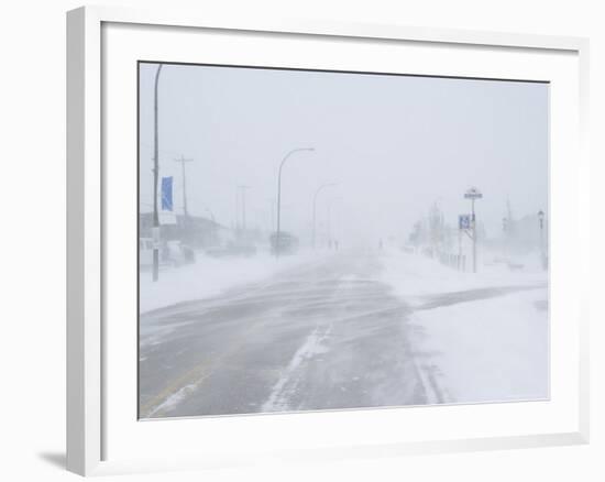 Snow Storm and Blizzard, Churchill, Hudson Bay, Manitoba, Canada, North America-Thorsten Milse-Framed Photographic Print