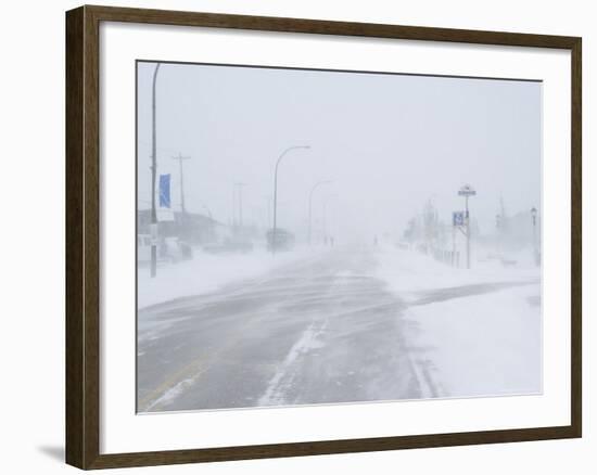 Snow Storm and Blizzard, Churchill, Hudson Bay, Manitoba, Canada, North America-Thorsten Milse-Framed Photographic Print