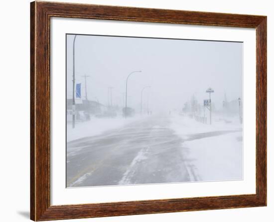 Snow Storm and Blizzard, Churchill, Hudson Bay, Manitoba, Canada, North America-Thorsten Milse-Framed Photographic Print