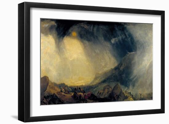 Snow Storm: Hannibal and His Army Crossing the Alps-J. M. W. Turner-Framed Premium Giclee Print