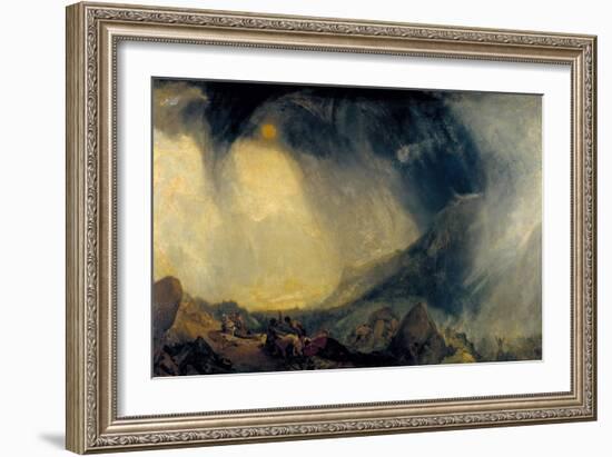 Snow Storm: Hannibal and His Army Crossing the Alps-J. M. W. Turner-Framed Giclee Print