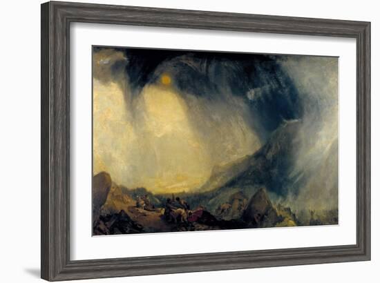 Snow Storm: Hannibal and His Army Crossing the Alps-J. M. W. Turner-Framed Giclee Print