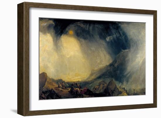 Snow Storm: Hannibal and His Army Crossing the Alps-J. M. W. Turner-Framed Giclee Print