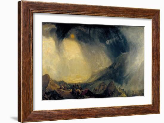 Snow Storm: Hannibal and His Army Crossing the Alps-J. M. W. Turner-Framed Giclee Print