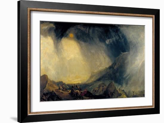 Snow Storm: Hannibal and His Army Crossing the Alps-J. M. W. Turner-Framed Giclee Print