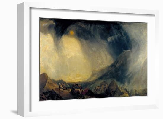 Snow Storm: Hannibal and His Army Crossing the Alps-J. M. W. Turner-Framed Giclee Print