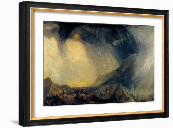 Snow Storm: Hannibal and His Army Crossing the Alps-J. M. W. Turner-Framed Giclee Print