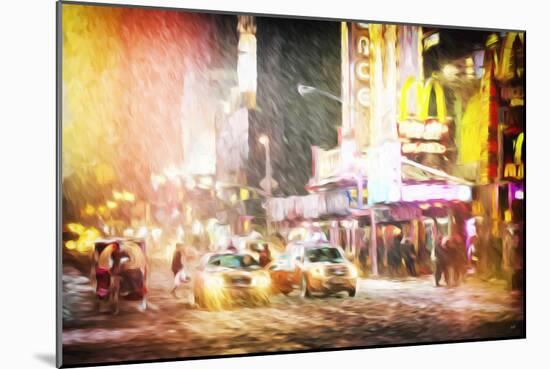 Snow Storm in Manhattan II - In the Style of Oil Painting-Philippe Hugonnard-Mounted Giclee Print