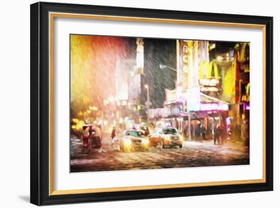 Snow Storm in Manhattan II - In the Style of Oil Painting-Philippe Hugonnard-Framed Giclee Print