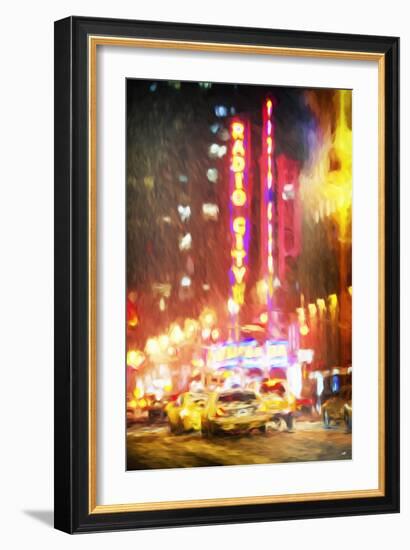 Snow Storm in Manhattan III - In the Style of Oil Painting-Philippe Hugonnard-Framed Giclee Print