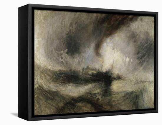 Snow Storm: Steam-Boat Off a Harbour's Mouth-J.M.W. Turner-Framed Premier Image Canvas