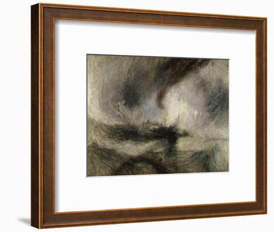 Snow Storm: Steam-Boat Off a Harbour's Mouth-J.M.W. Turner-Framed Premium Giclee Print