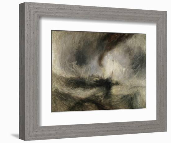 Snow Storm: Steam-Boat Off a Harbour's Mouth-J.M.W. Turner-Framed Premium Giclee Print