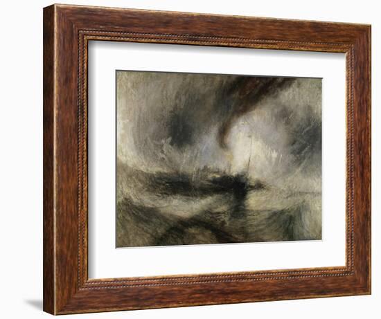 Snow Storm: Steam-Boat Off a Harbour's Mouth-J.M.W. Turner-Framed Premium Giclee Print