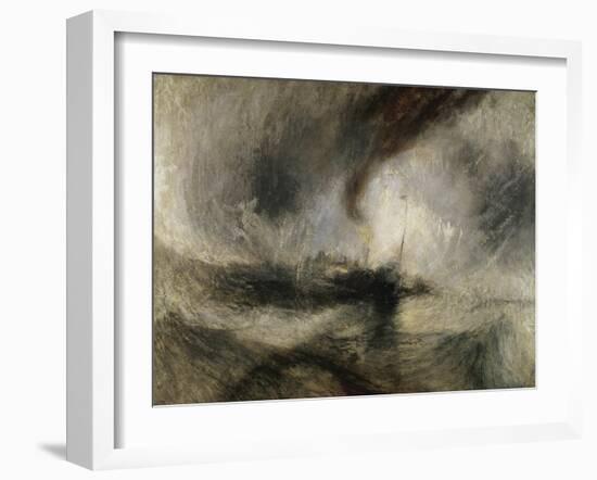 Snow Storm: Steam-Boat Off a Harbour's Mouth-J.M.W. Turner-Framed Giclee Print