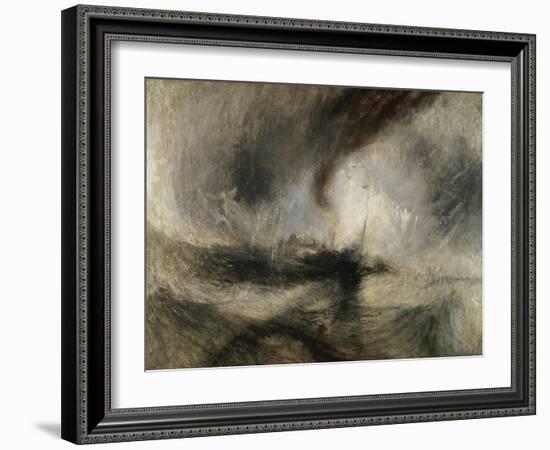 Snow Storm: Steam-Boat Off a Harbour's Mouth-J.M.W. Turner-Framed Giclee Print