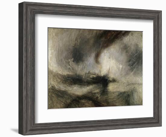 Snow Storm: Steam-Boat Off a Harbour's Mouth-J.M.W. Turner-Framed Giclee Print