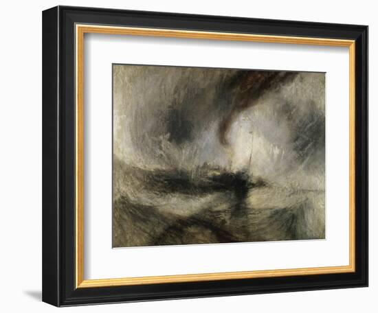 Snow Storm: Steam-Boat Off a Harbour's Mouth-J.M.W. Turner-Framed Giclee Print