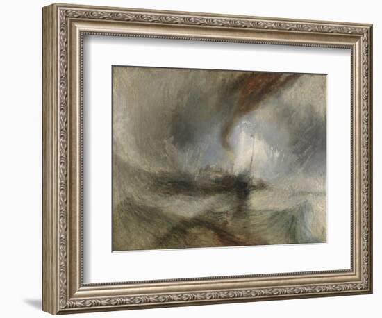 Snow Storm - Steam-Boat Off a Harbour's Mouth-J. M. W. Turner-Framed Giclee Print