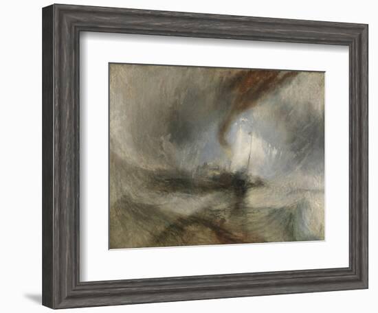 Snow Storm - Steam-Boat Off a Harbour's Mouth-J. M. W. Turner-Framed Giclee Print