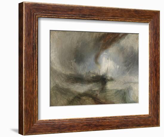 Snow Storm - Steam-Boat Off a Harbour's Mouth-J. M. W. Turner-Framed Giclee Print