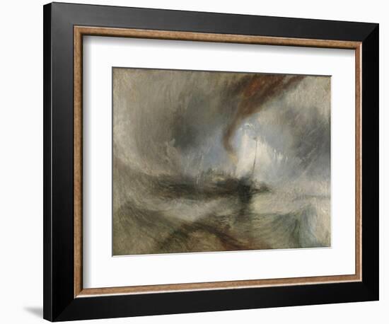Snow Storm - Steam-Boat Off a Harbour's Mouth-J. M. W. Turner-Framed Giclee Print